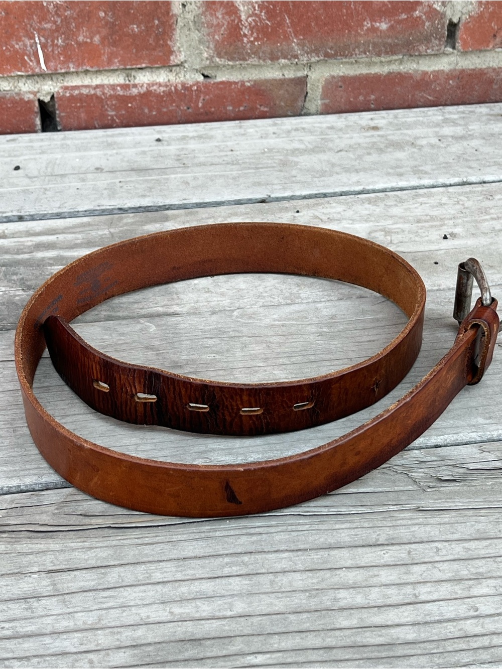 American Eagle Vintage Brown Leather Men's Belt